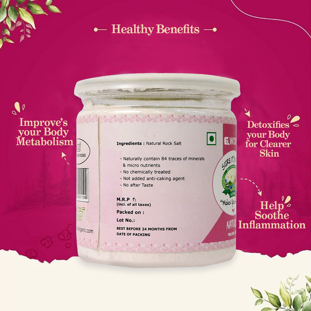 Elworld Agro & Organic Food Products Natural Rock Salt - 500 g