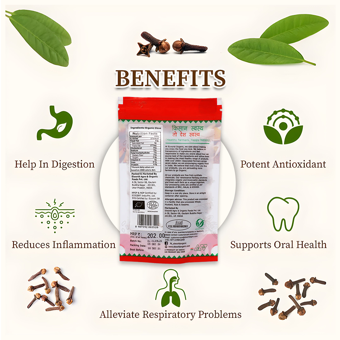Elworld Agro & Organic Food Products Clove - 50 g