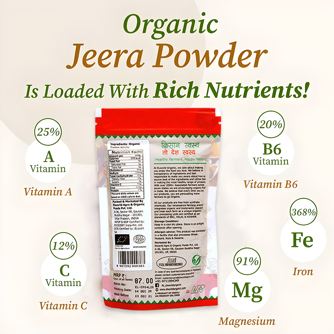 Elworld Agro & Organic Food Products Cumin (Jeera) Whole 100 g