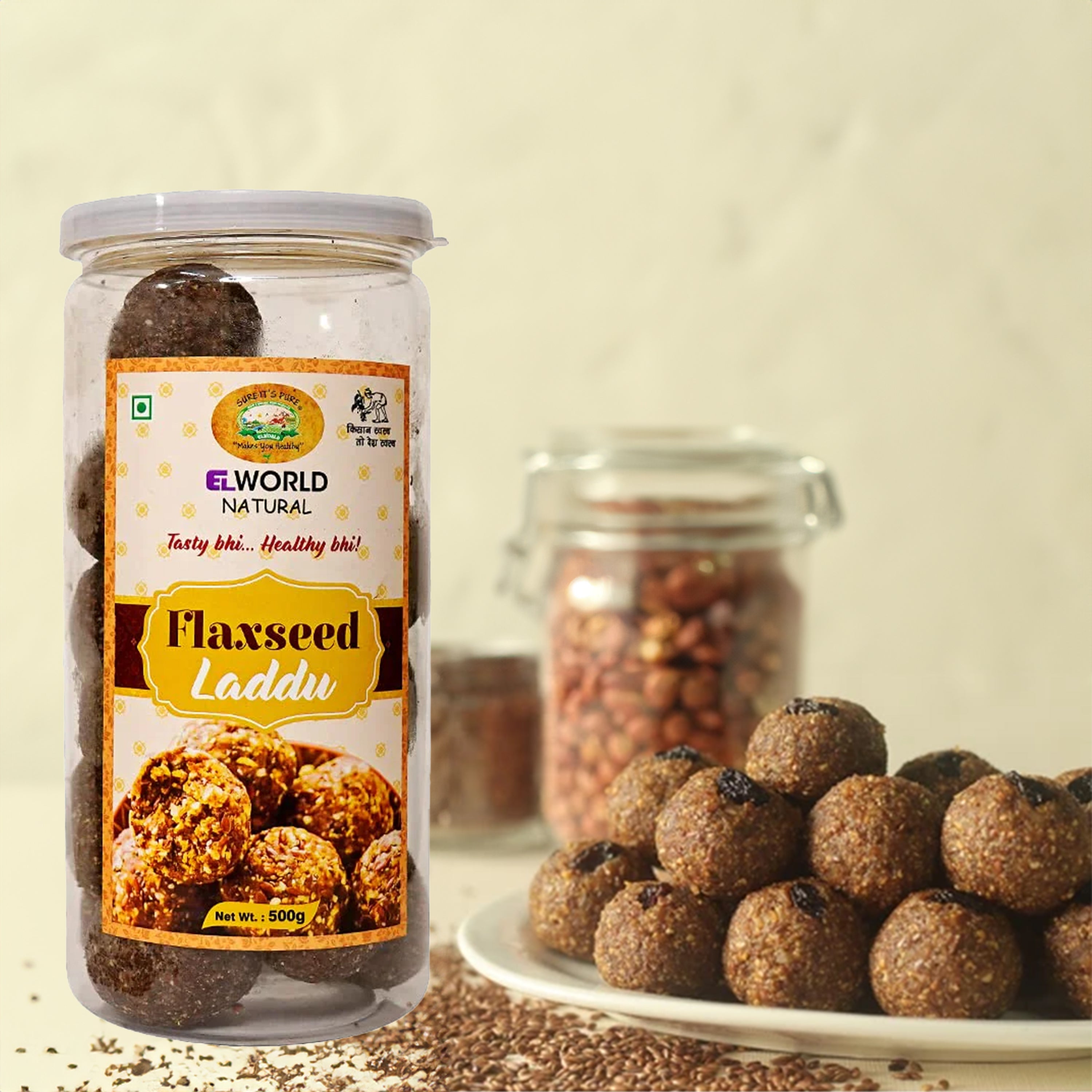 Elworld Agro & Organic Food Products Flaxseed Laddoo