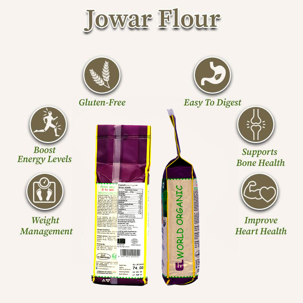 Elworld Agro & Organic Food Products Jowar Flour 500 g