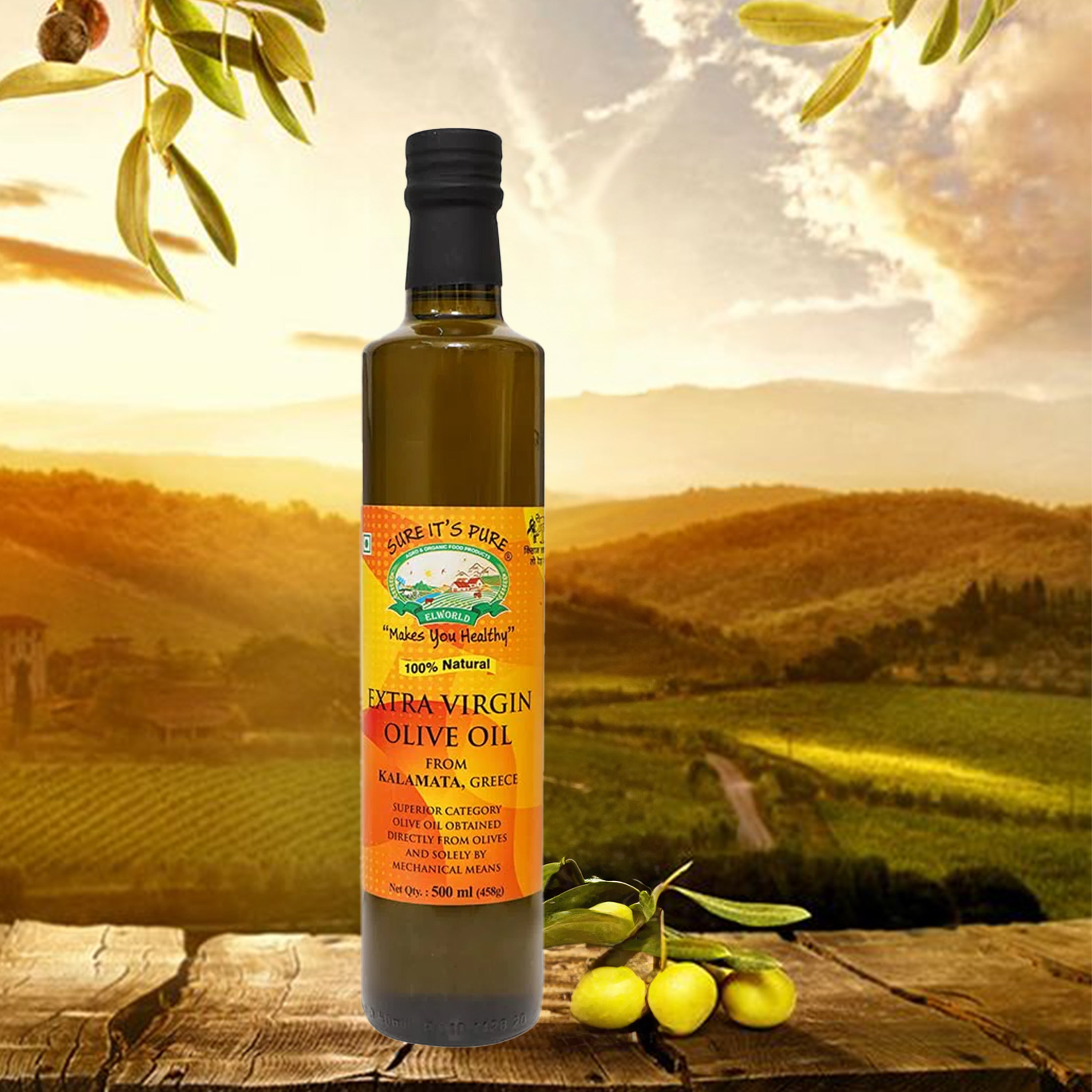 Elworld Agro & Organic Food Products Kalamata Extra Virgin Olive Oil 500 ml