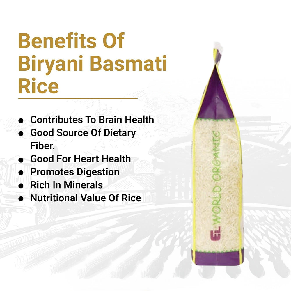 Elworld Agro & Organic Food Products Organic Biryani Rice - 1 Kg