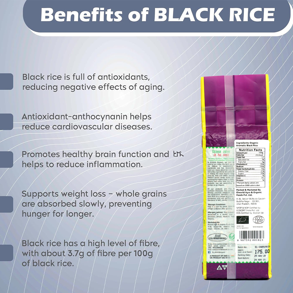 Elworld Agro & Organic Food Products Regular Black Aromatic Rice