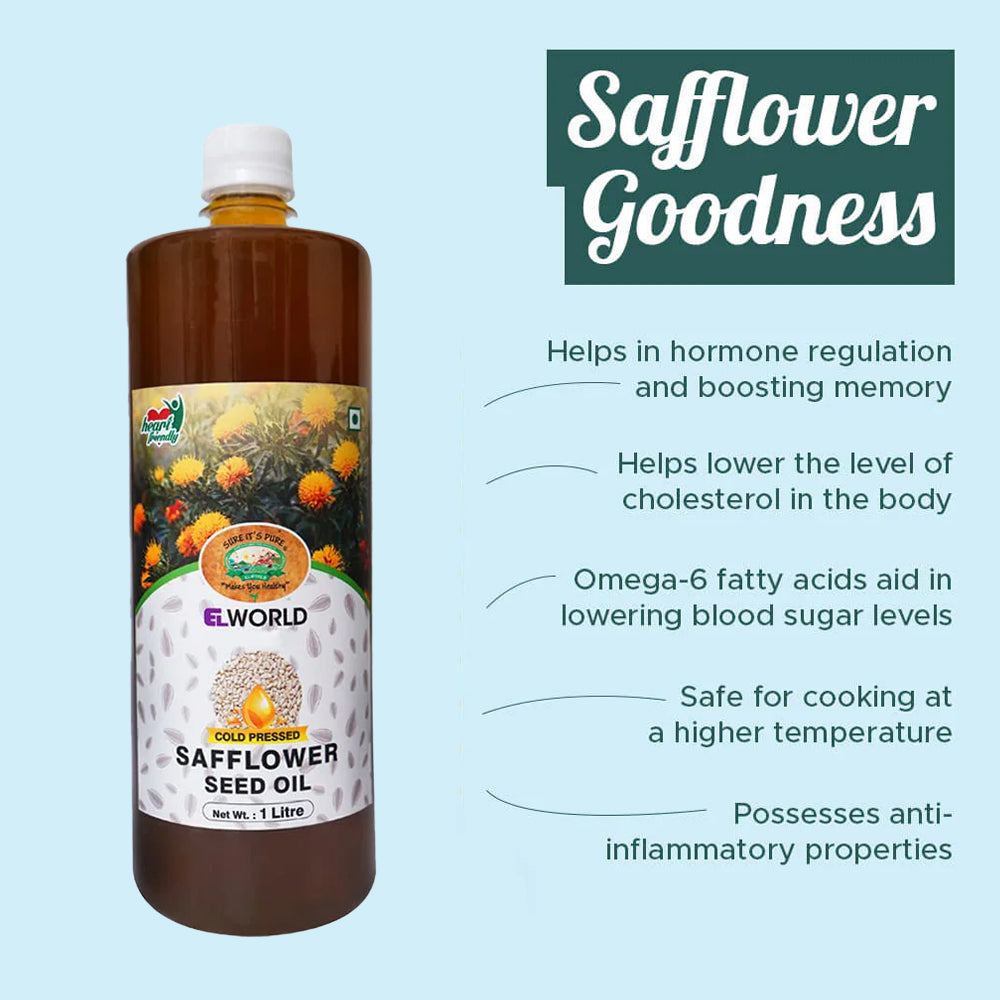 Elworld Agro & Organic Food Products Safflower Seed Oil 1 ltr