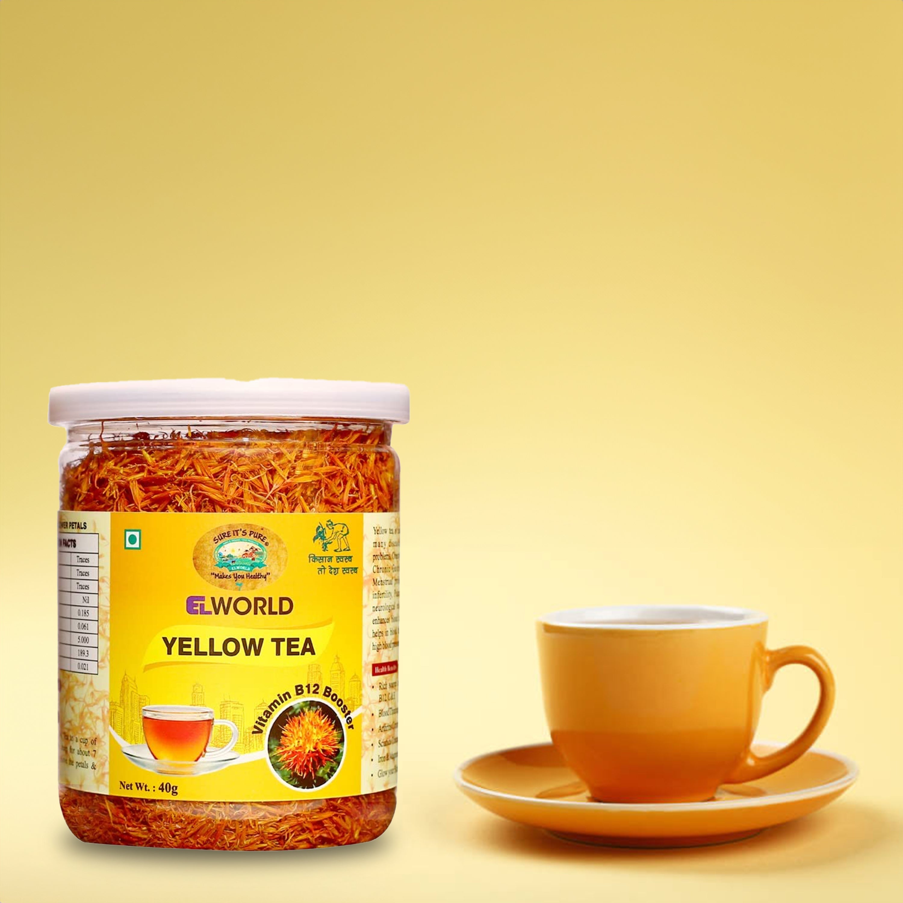 Elworld Agro & Organic Food Products Safflower Tea (Yellow Tea) 40 g