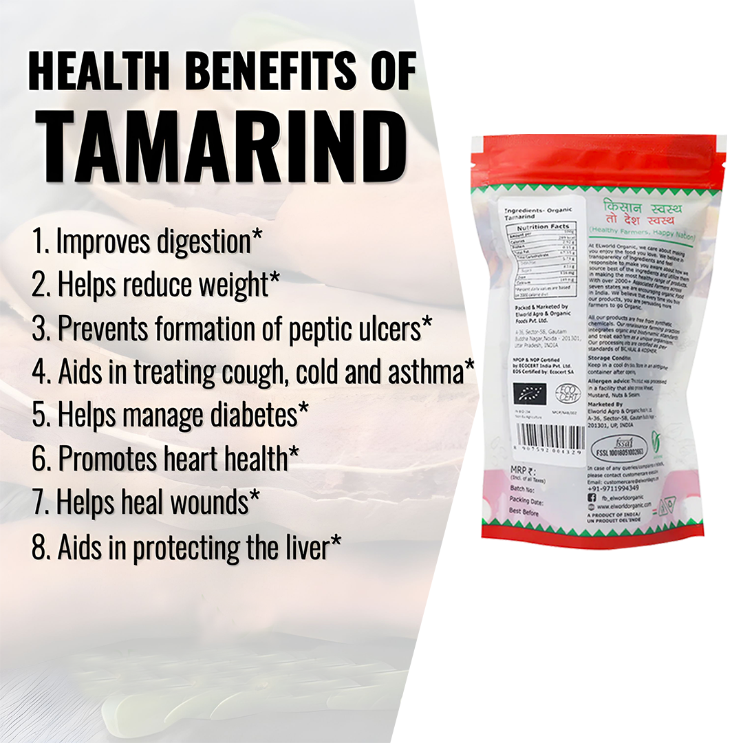 Elworld Agro & Organic Food Products Tamarind - 100 g