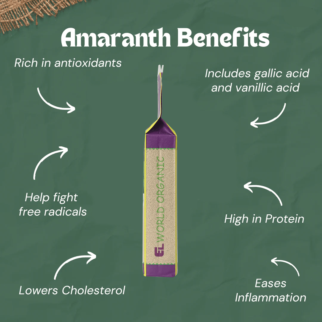 Elworld Agro & Organic Food Products Amaranth Seed 500 g - Elworld Organic