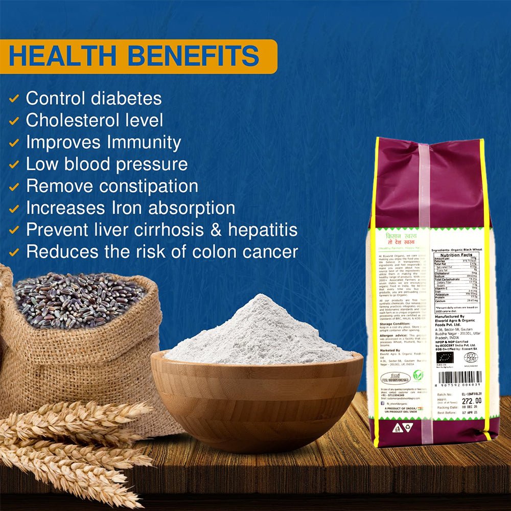 Elworld Agro & Organic Food Products Black Wheat Flour - Elworld Organic