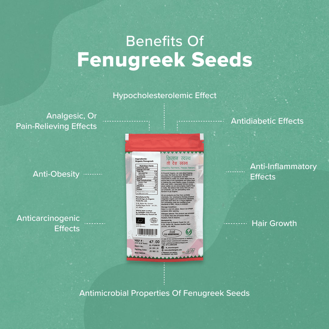 Elworld Agro & Organic Food Products Fenugreek Methi 100 g - Elworld Organic