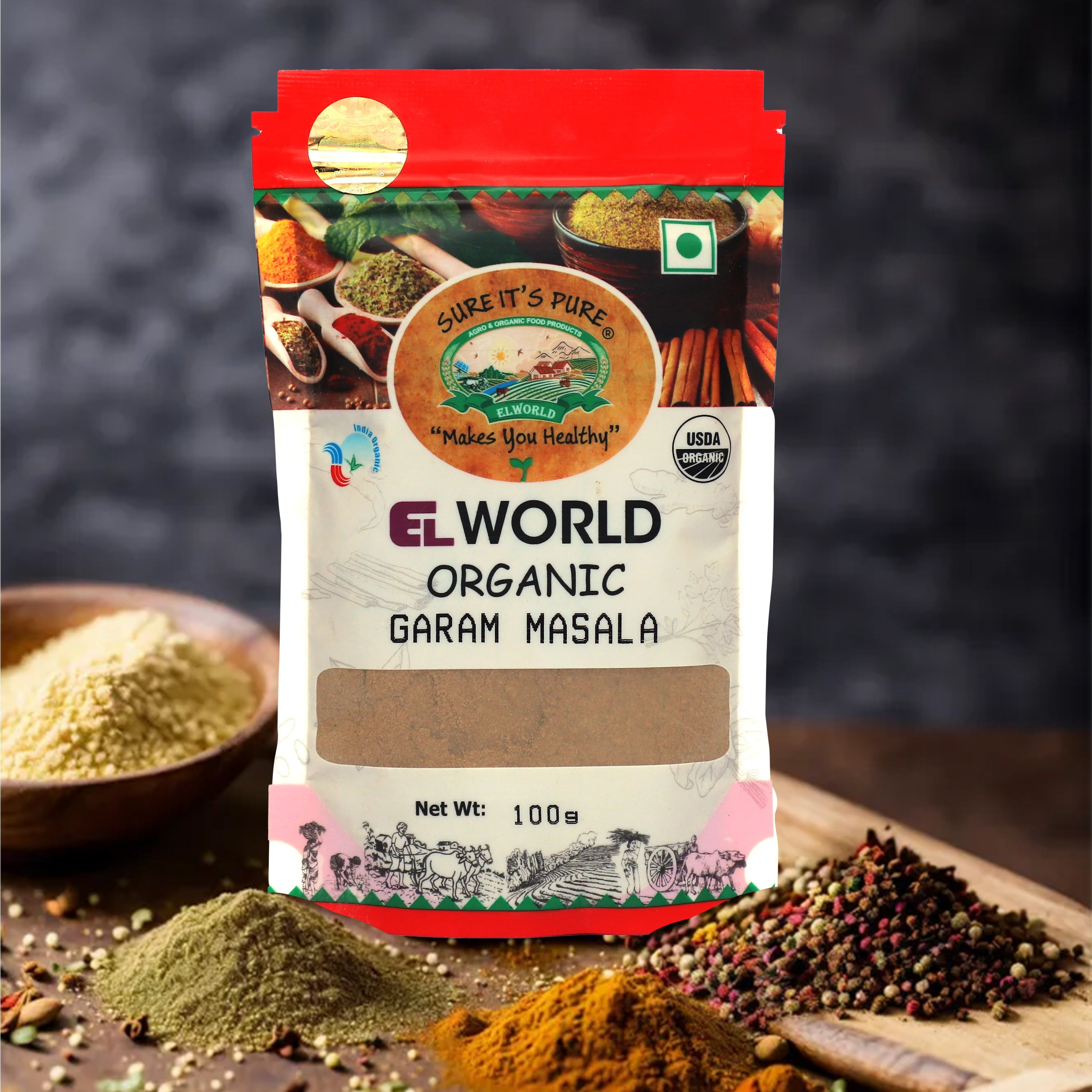 Elworld Agro & Organic Food Products Garam Masala 100 g - Elworld Organic