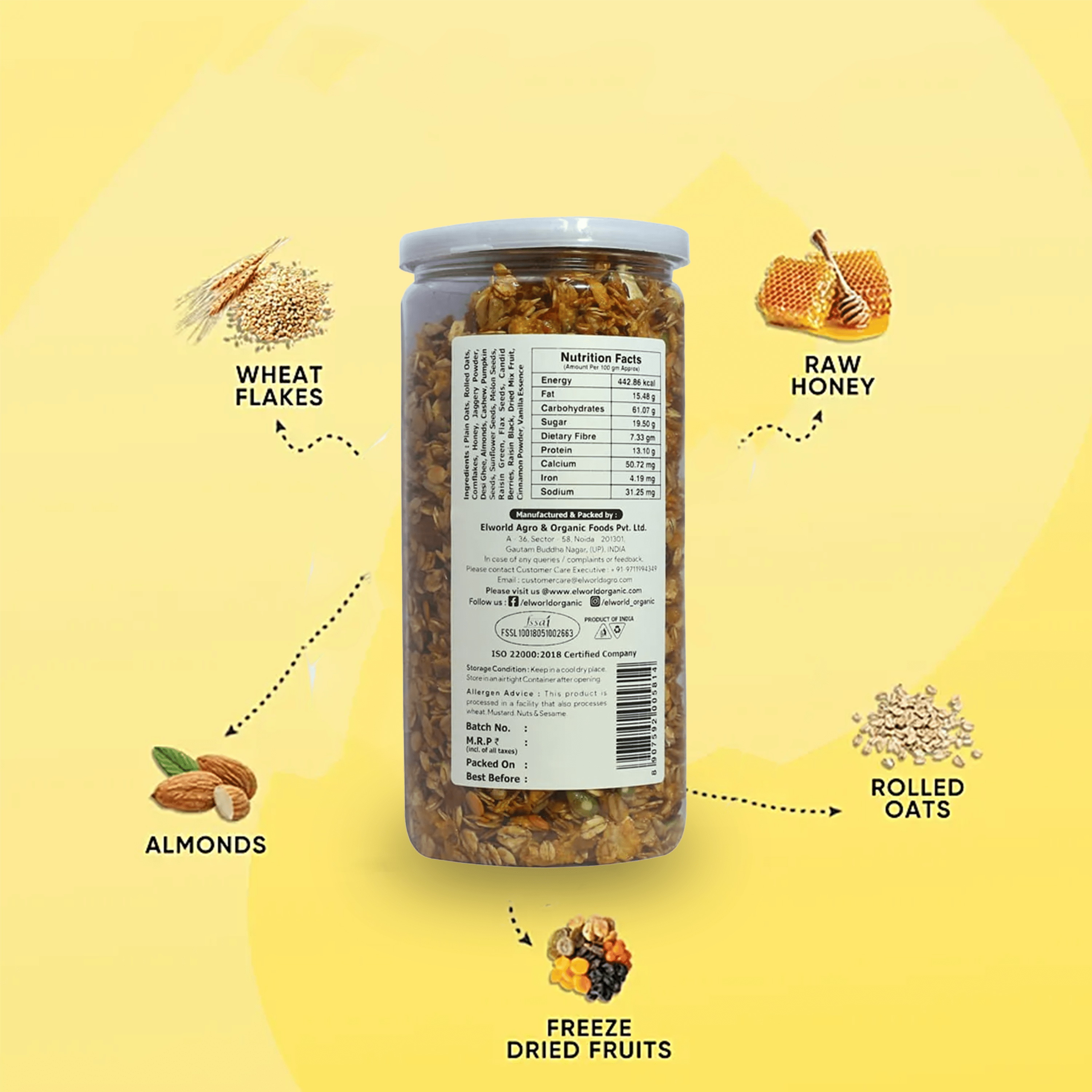 Elworld Agro & Organic Food Products Granola Muesli - Elworld Organic