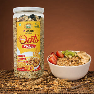Elworld Agro & Organic Food Products Honey Oats 500 g - Elworld Organic
