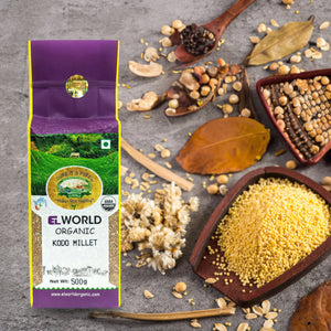 Elworld Agro & Organic Food Products Kodo Millet 500 g - Elworld Organic