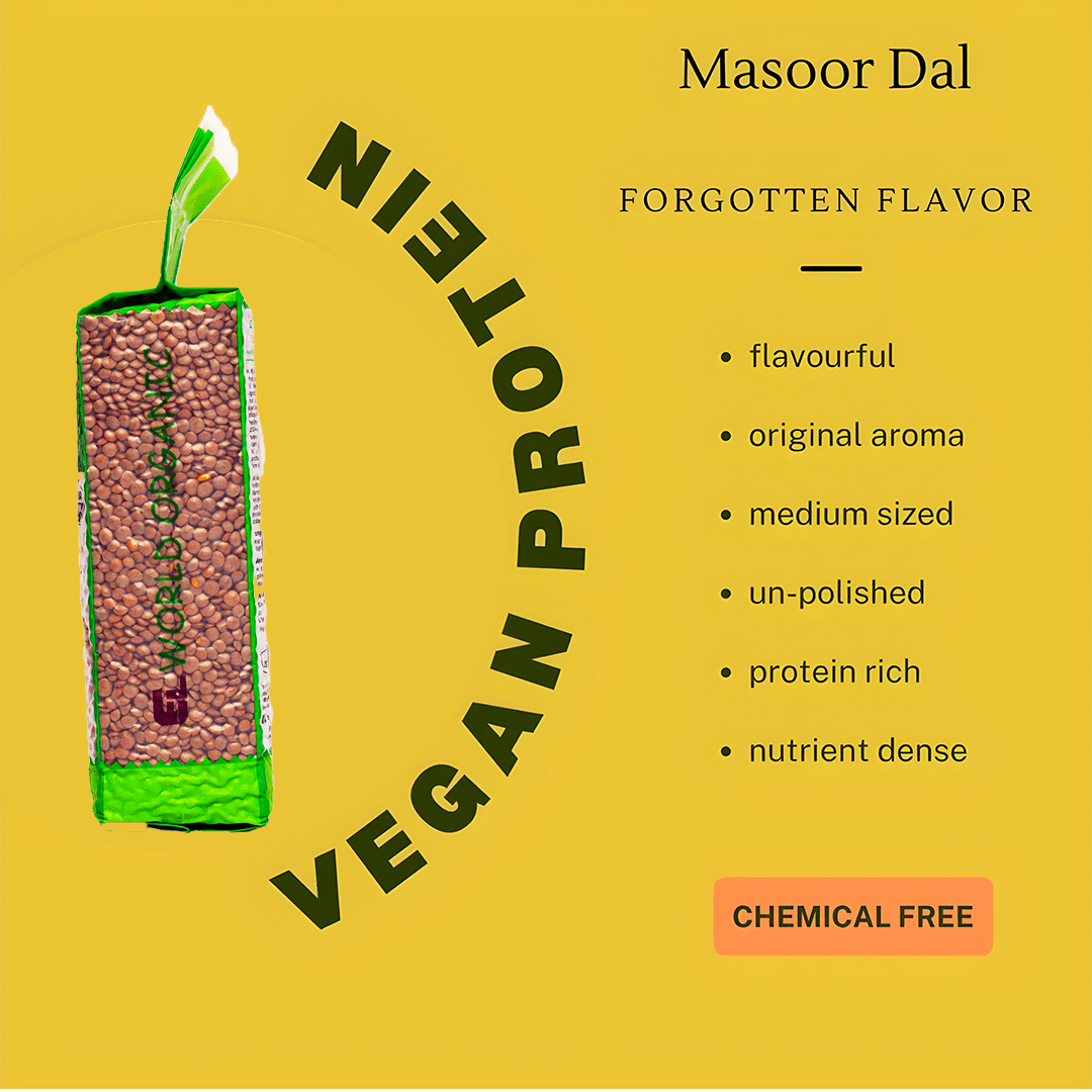 Elworld Agro & Organic Food Products Masoor Whole - Elworld Organic