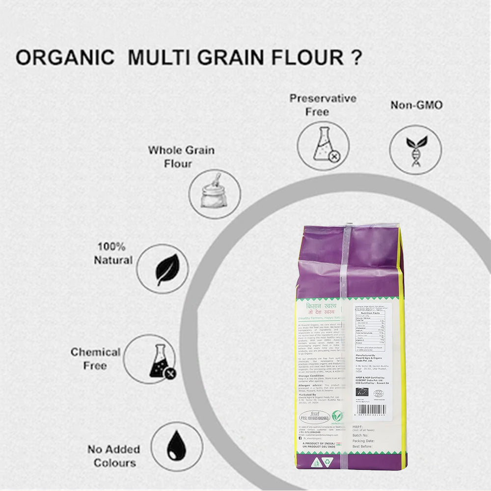 Elworld Agro & Organic Food Products Multigrain Flour - Elworld Organic
