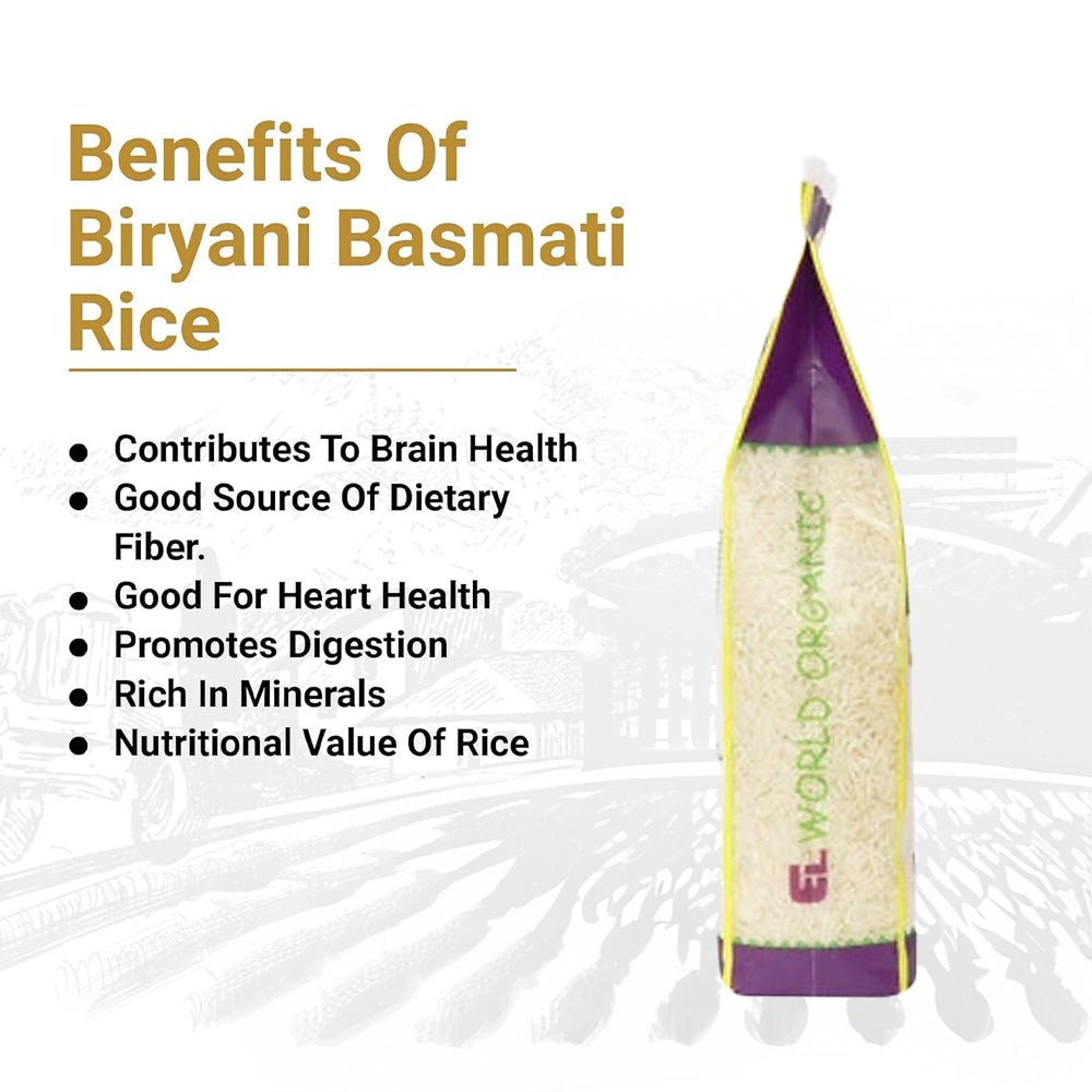 Elworld Agro & Organic Food Products Organic Biryani Rice - 1 Kg - Elworld Organic