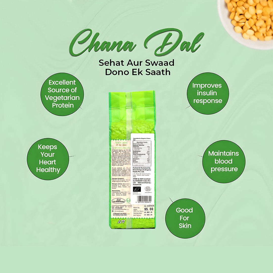 Elworld Agro & Organic Food Products Organic Chana Dal - Elworld Organic