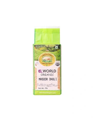 Elworld Agro & Organic Food Products Red Masoor Dal Split - Elworld Organic