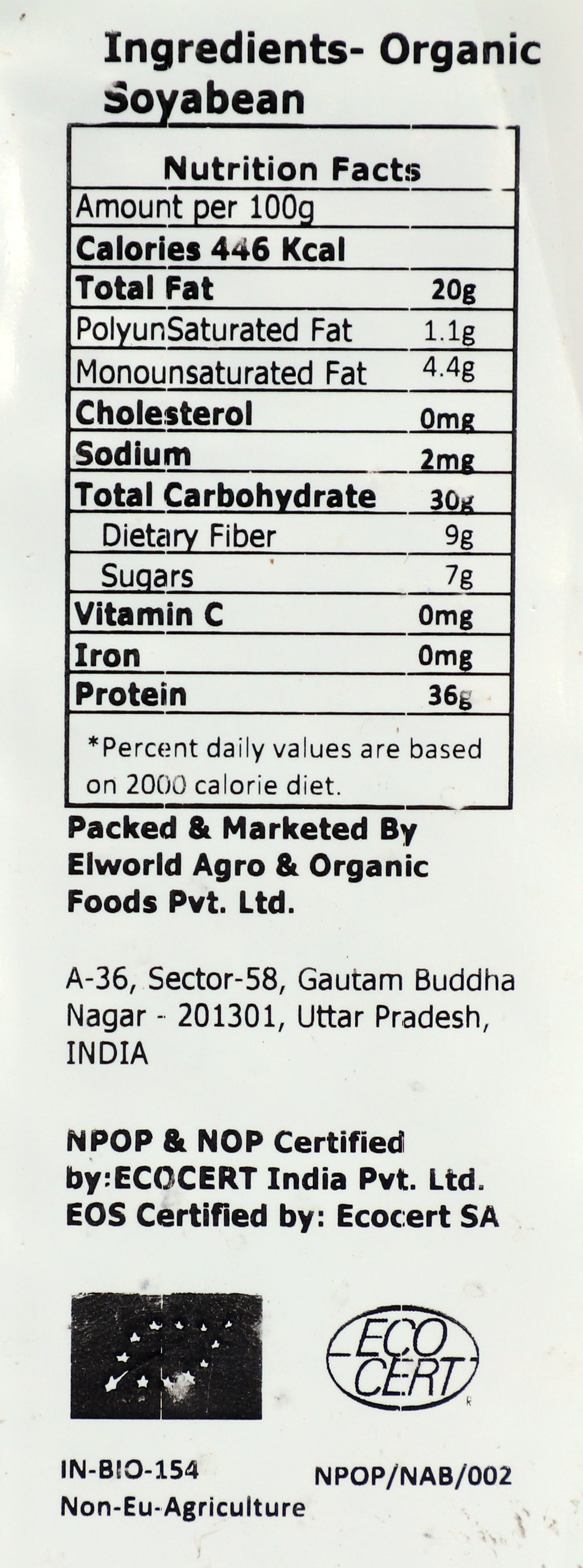 Elworld Agro & Organic Food Products Soybean Whole - Elworld Organic