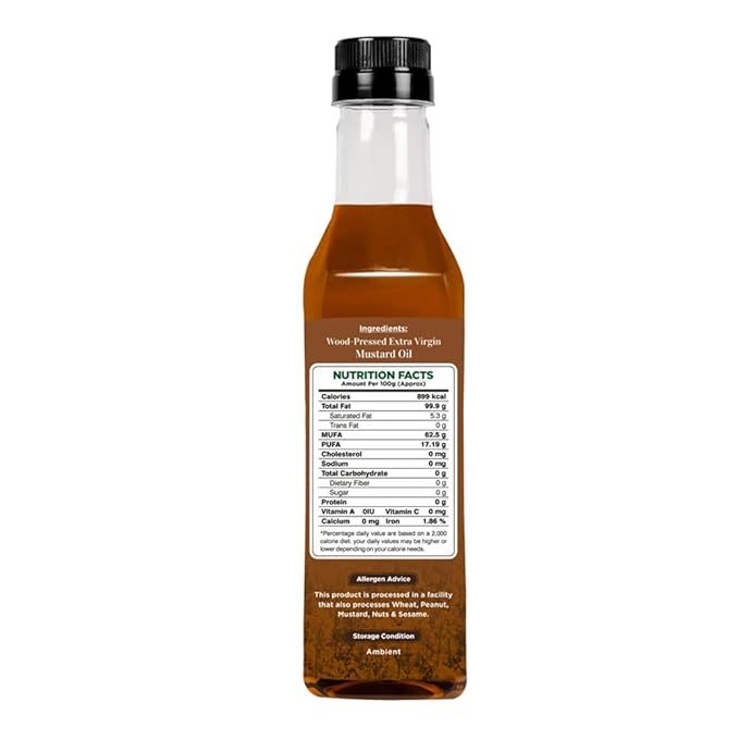 ELWorld Agro & Organic Wood Pressed Extra Virgin Mustard Oil 500 ml - Elworld Organic