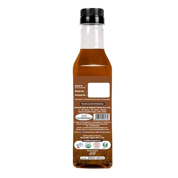 ELWorld Agro & Organic Wood Pressed Extra Virgin Mustard Oil 500 ml - Elworld Organic