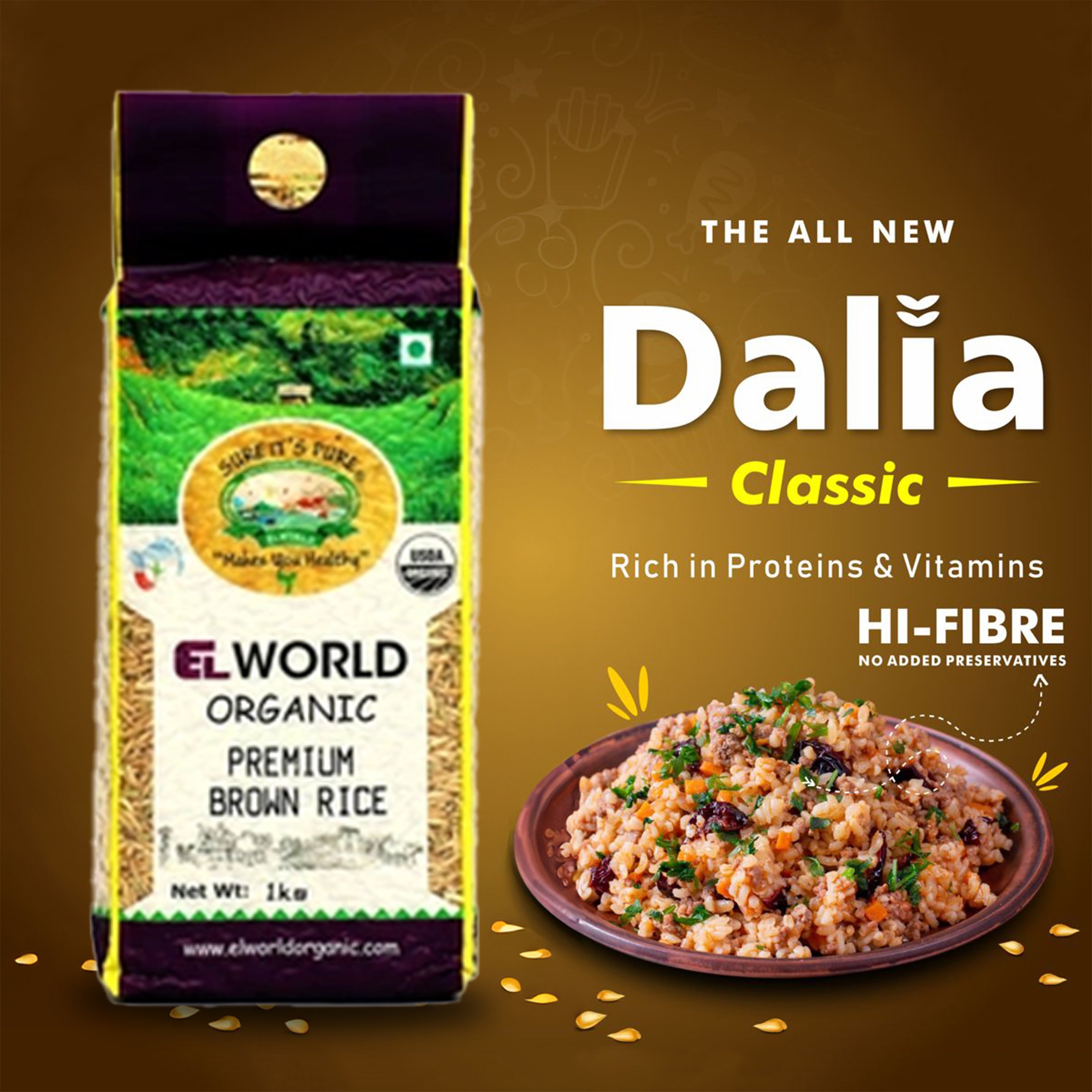 Nutritious Moong Dal Dalia with Elworld Organic Ingredients - Elworld Organic