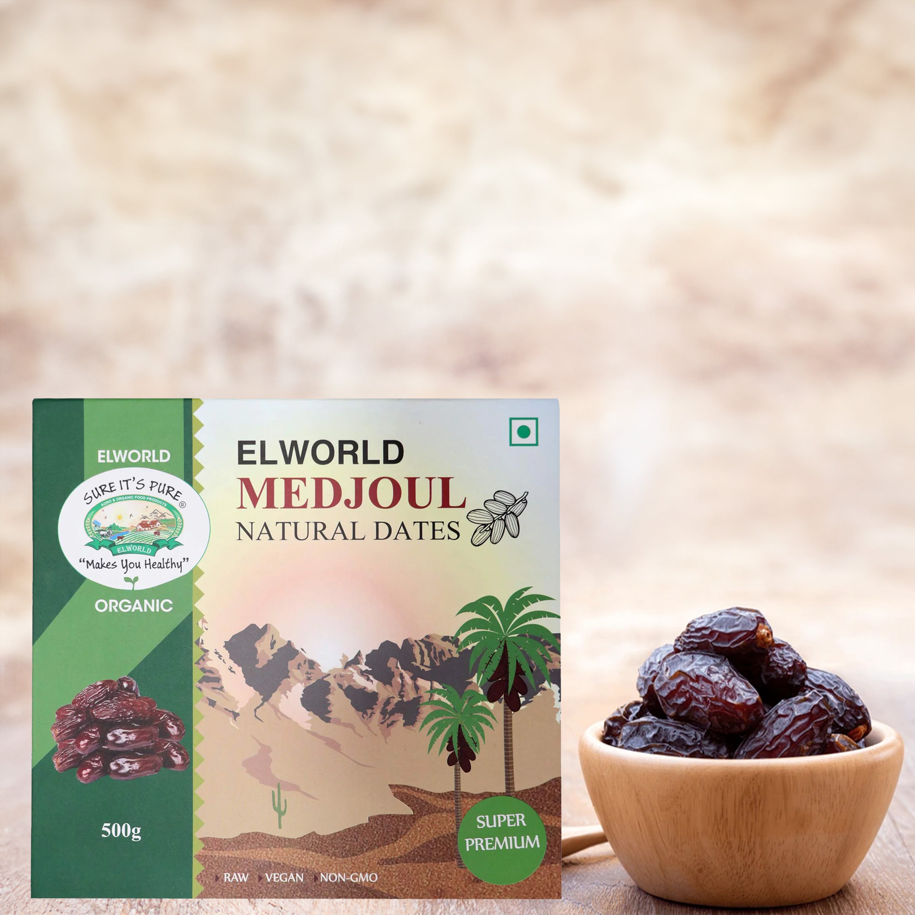 Elworld Agro & Organic Food Products Medjoul Dates 500 g
