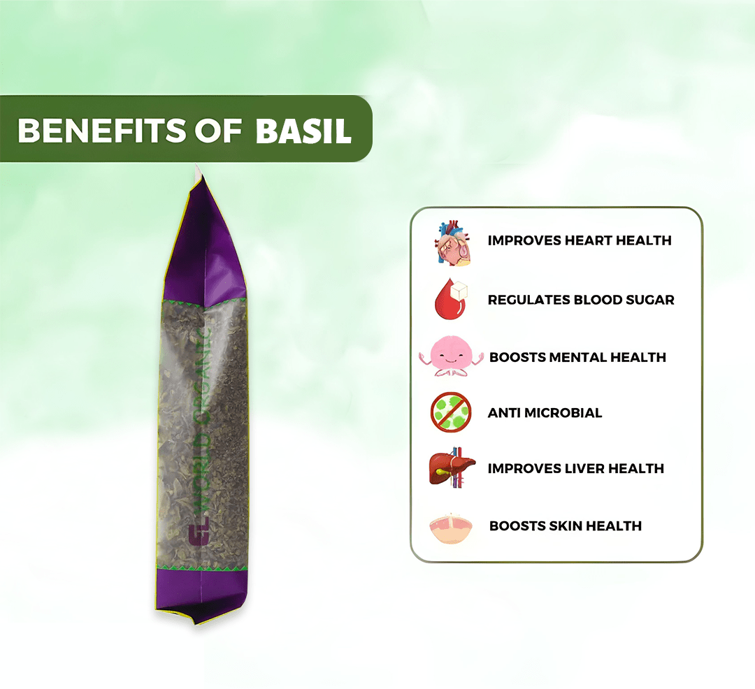 Elworld Agro & Organic Food Products Basil - 100 g - Elworld Organic