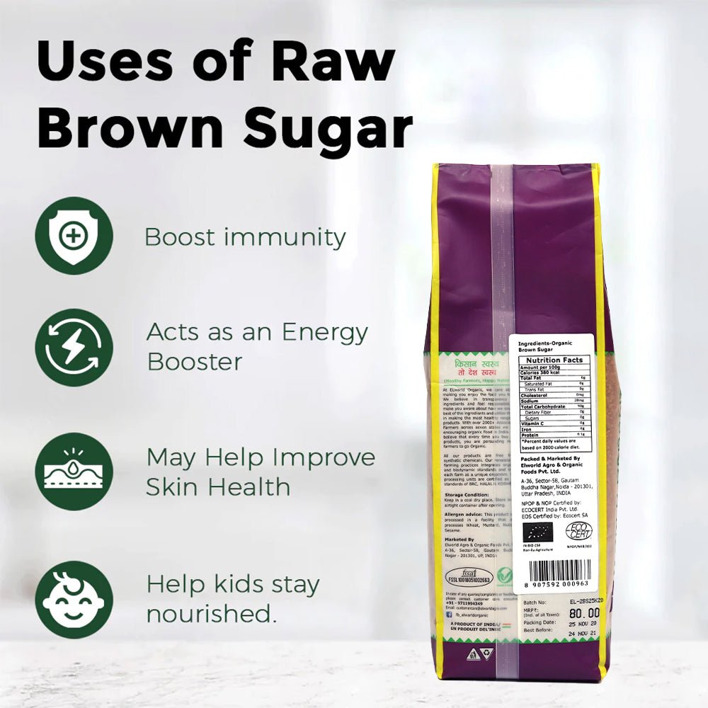 Elworld Agro & Organic Food Products Brown Sugar - Elworld Organic