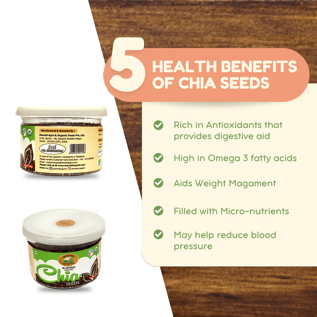 Elworld Agro & Organic Food Products Chia Seeds - Elworld Organic