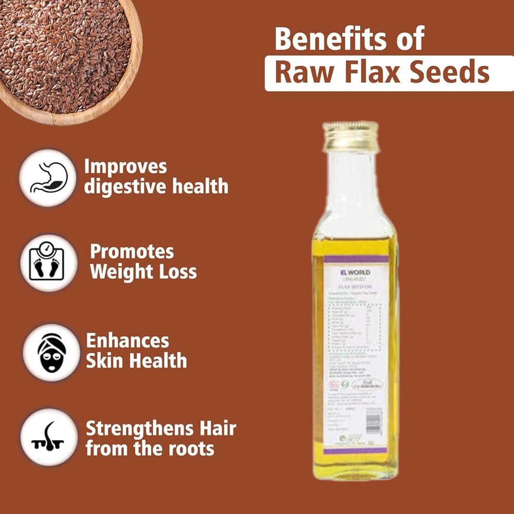 Elworld Agro & Organic Food Products Flaxseed Alsi/Teesi Oil - Elworld Organic