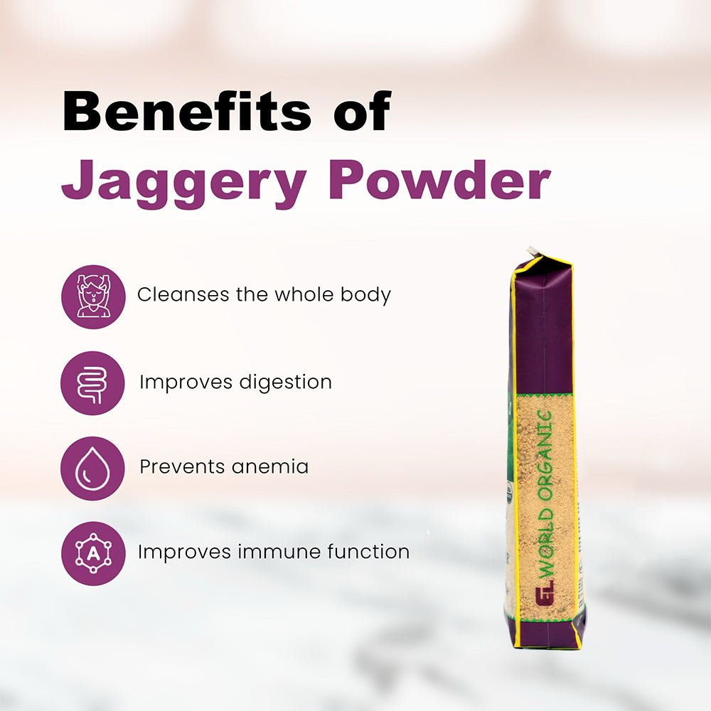 Elworld Agro & Organic Food Products Jaggery Powder 500 g - Elworld Organic