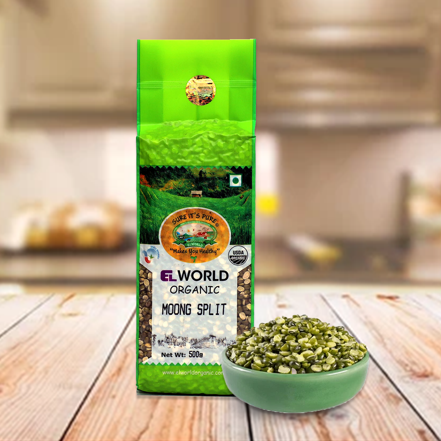 Elworld Agro & Organic Food Products Moong Dal Split - Elworld Organic