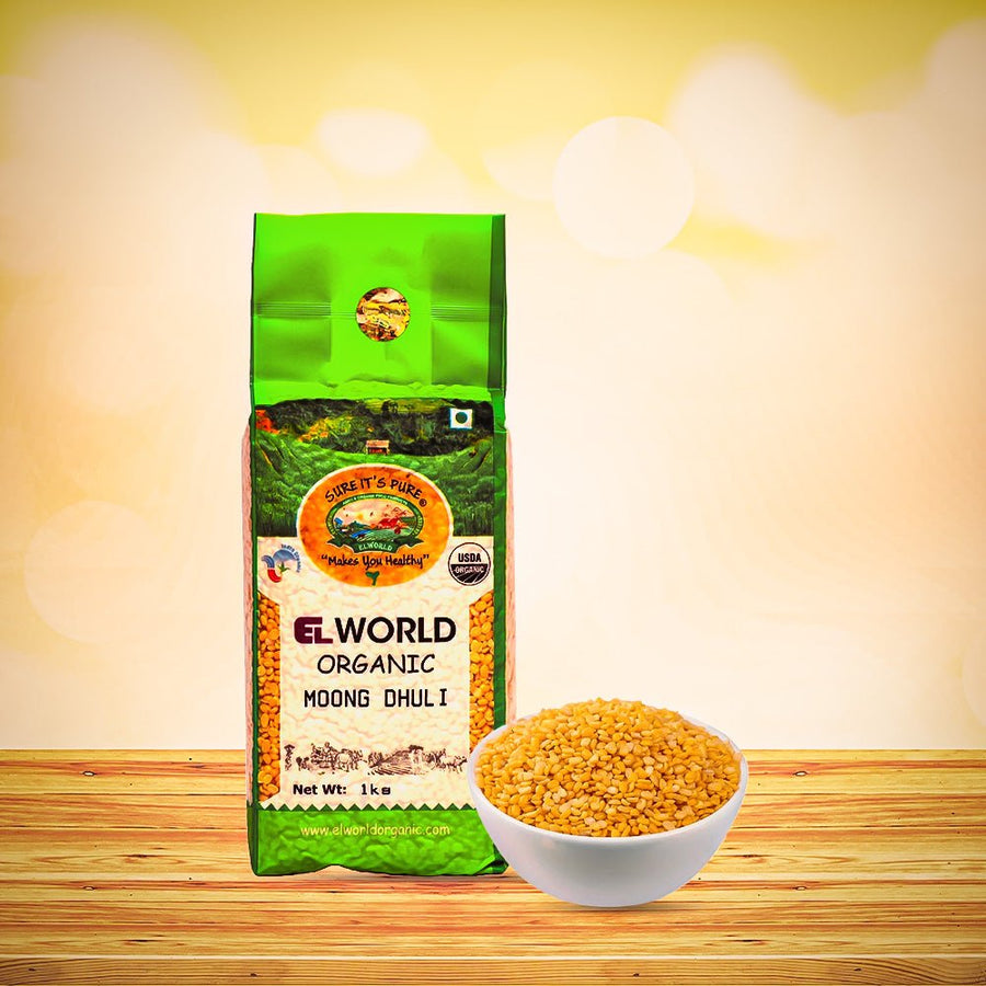 Elworld Agro & Organic Food Products Moong Split Washed - Elworld Organic