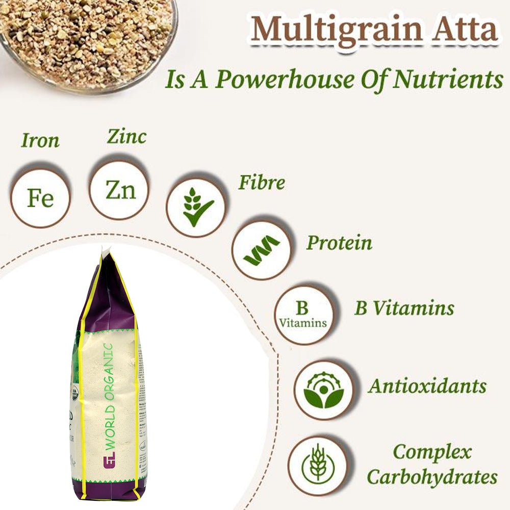 Elworld Agro & Organic Food Products Multigrain Flour - Elworld Organic