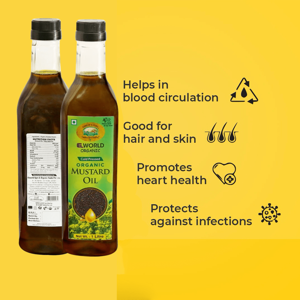 Elworld Agro & Organic Food Products Mustard Oil - Elworld Organic