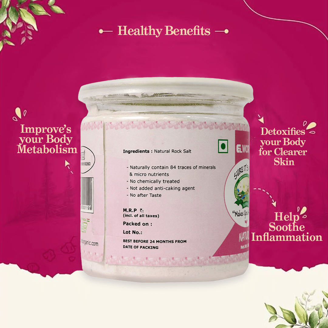 Elworld Agro & Organic Food Products Natural Rock Salt - 500 g - Elworld Organic