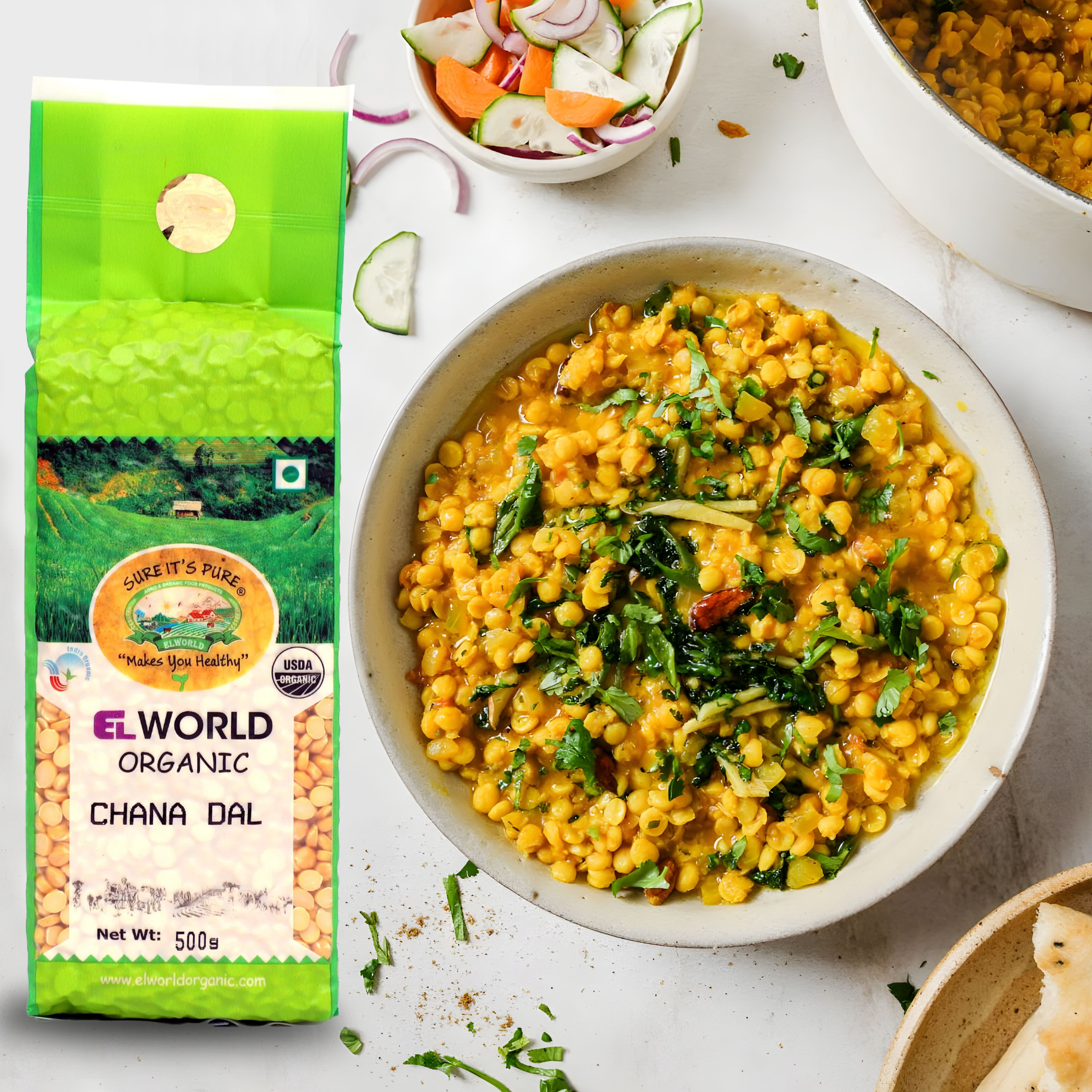 Elworld Agro & Organic Food Products Organic Chana Dal - Elworld Organic
