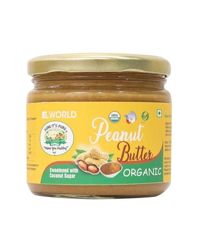 Elworld Agro & Organic Food Products Peanut Butter - 350g - Elworld Organic
