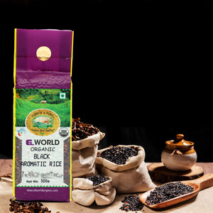 Elworld Agro & Organic Food Products Regular Black Aromatic Rice - Elworld Organic