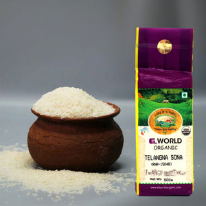 Elworld Agro & Organic Food Products Telangana Sona Rice - Elworld Organic