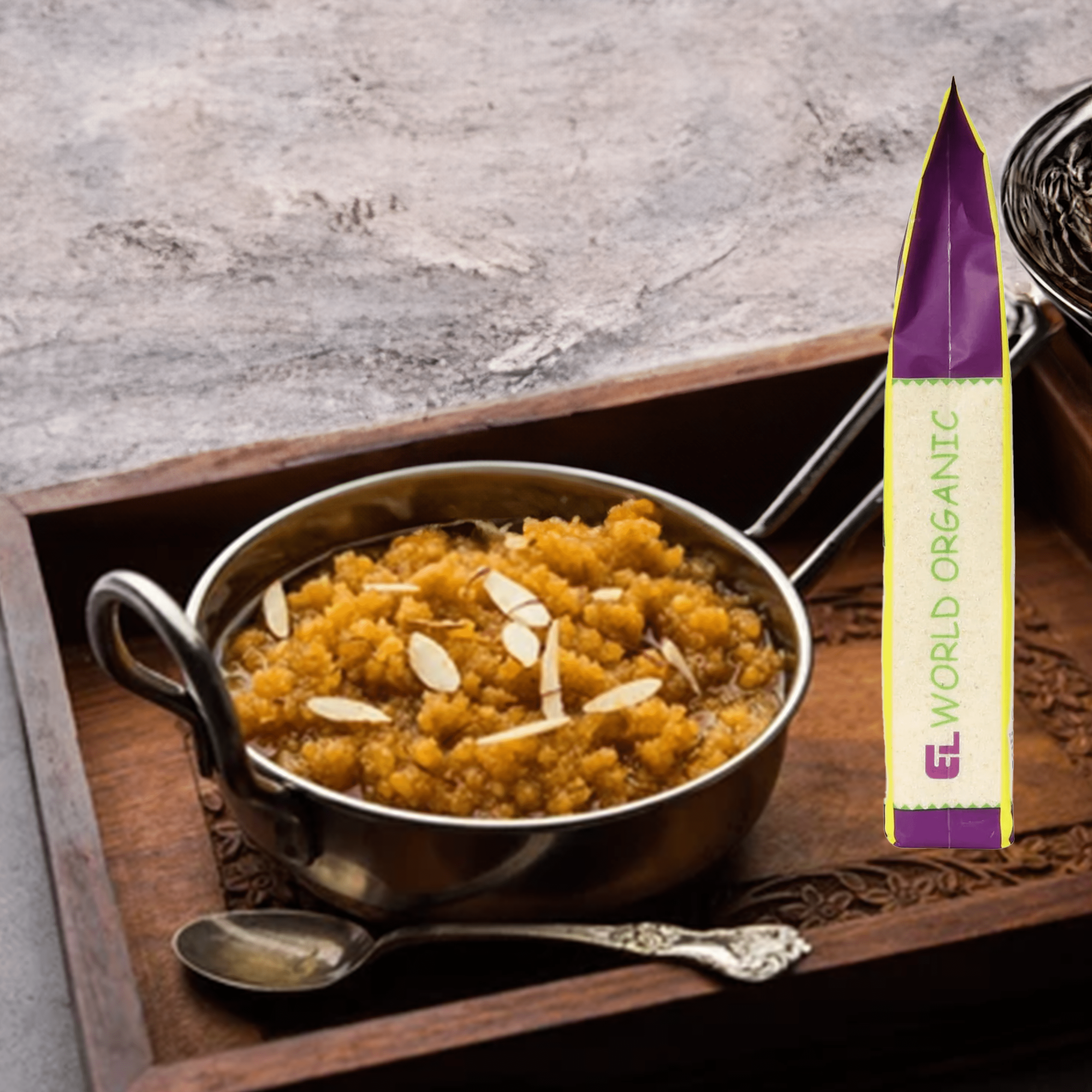 Elworld Agro & Organic Food Products White Suji 500 g - Elworld Organic