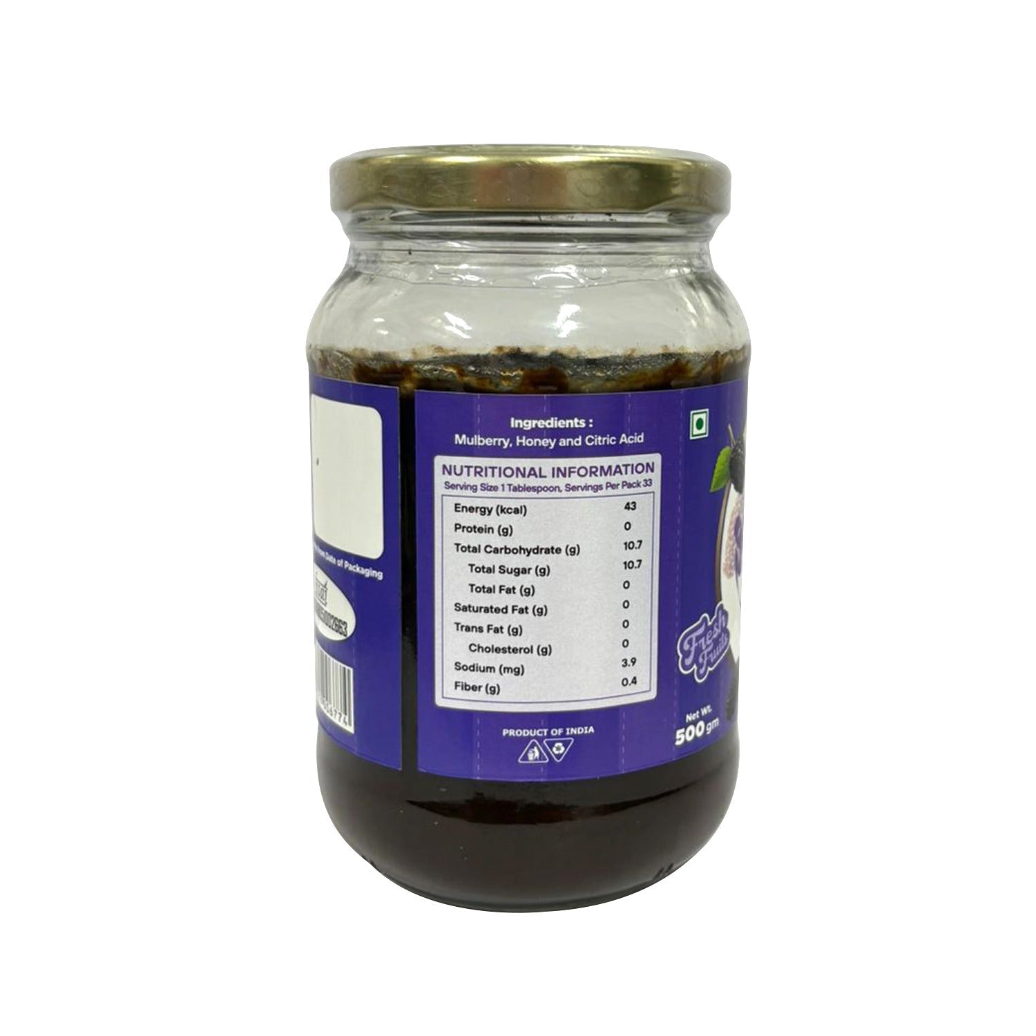 ELworld Agro & Organic Foods Mulberry Jam - 500g - Elworld Organic