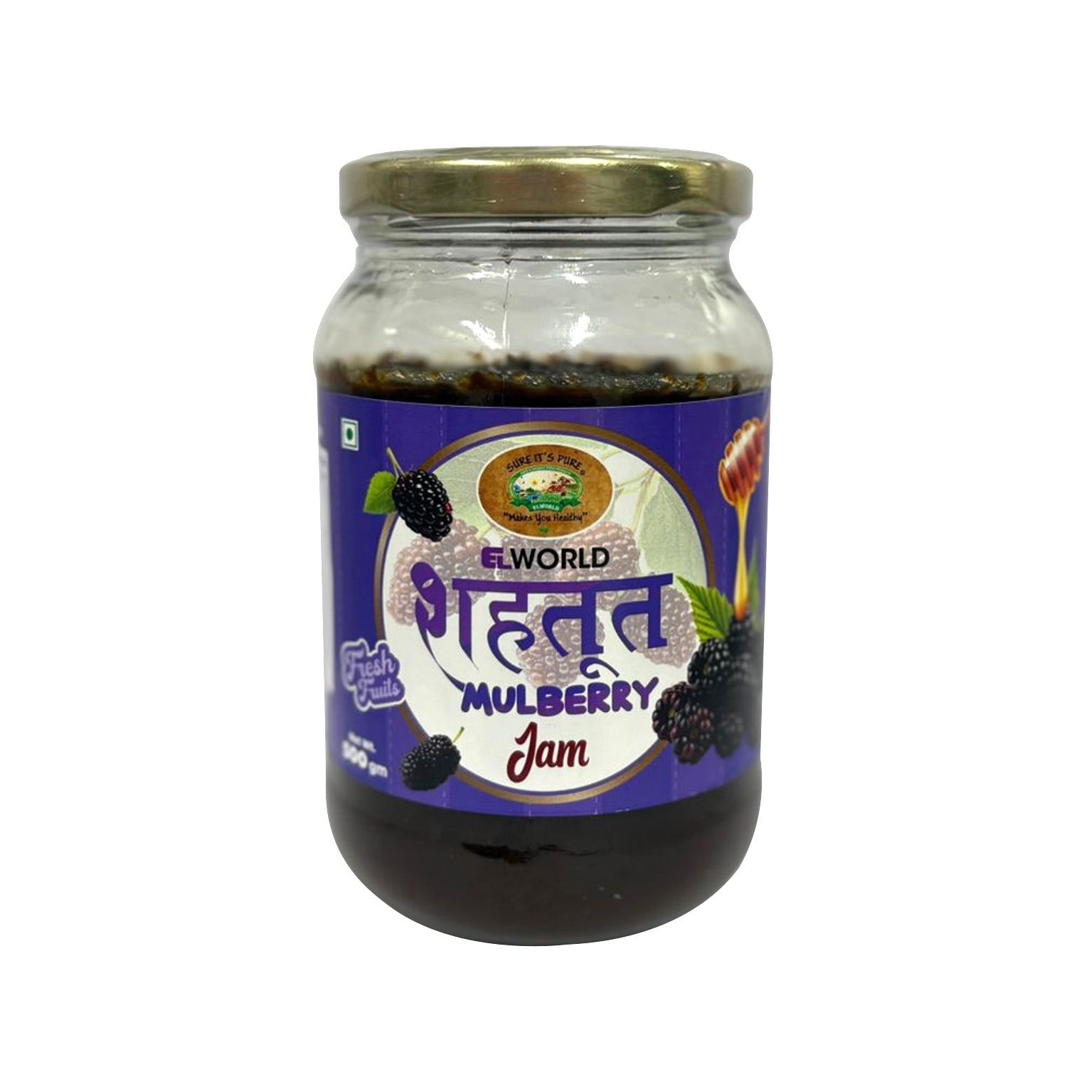 ELworld Agro & Organic Foods Mulberry Jam - 500g - Elworld Organic