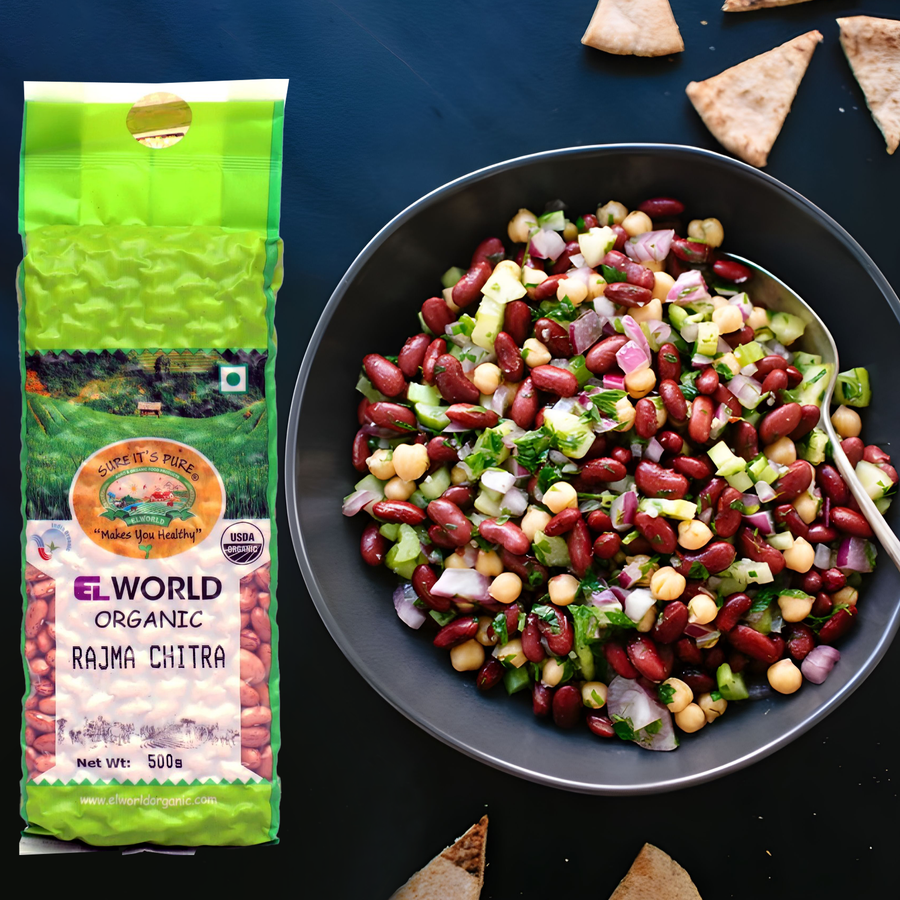 Elworld Organic White Kidney Beans (Rajma Chitra) - Elworld Organic
