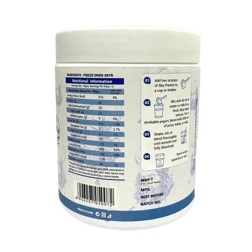 Freeze Dried Skyr – Instant Pre Mix High Protein Powder (Original) – 300g - Elworld Organic