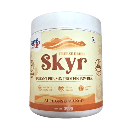 Freeze Dried Skyr Protein Powder – Alphonso Mango Flavor (300g) - Elworld Organic