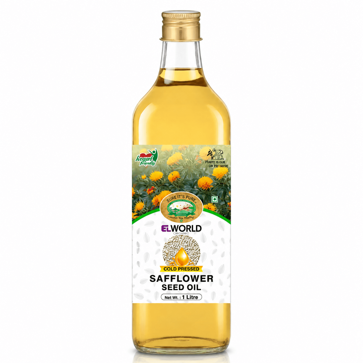 Safflower Seed Oil 1 ltr - Elworld Organic