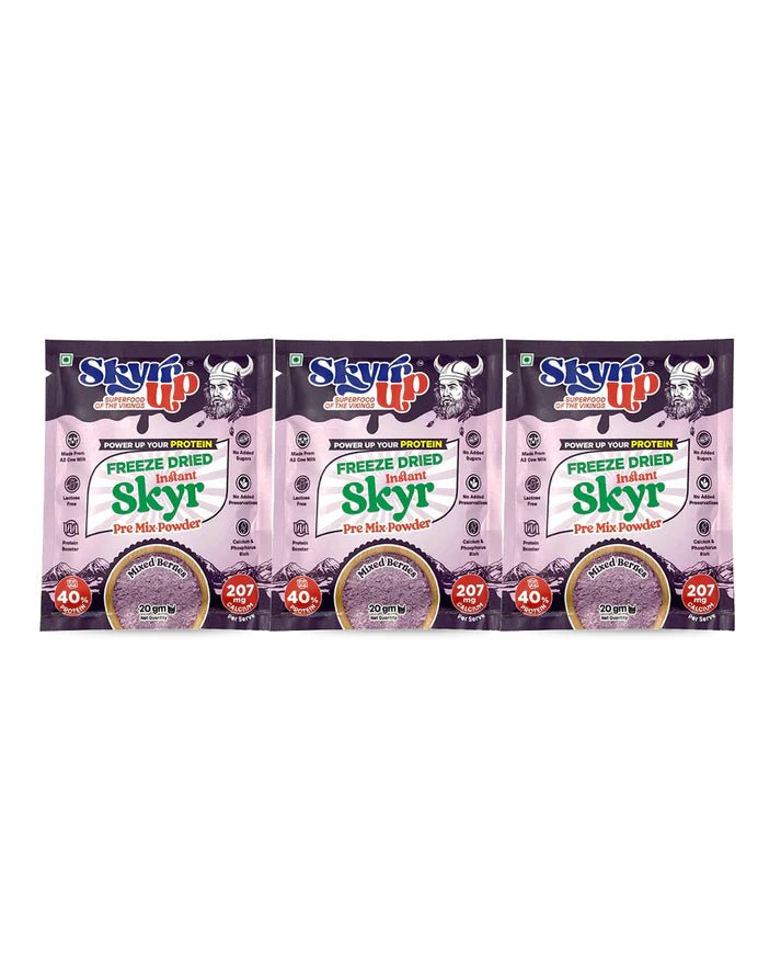 Skyr - Pre Mix Mix Berries (Pack of 3) - 20g each - Elworld Organic